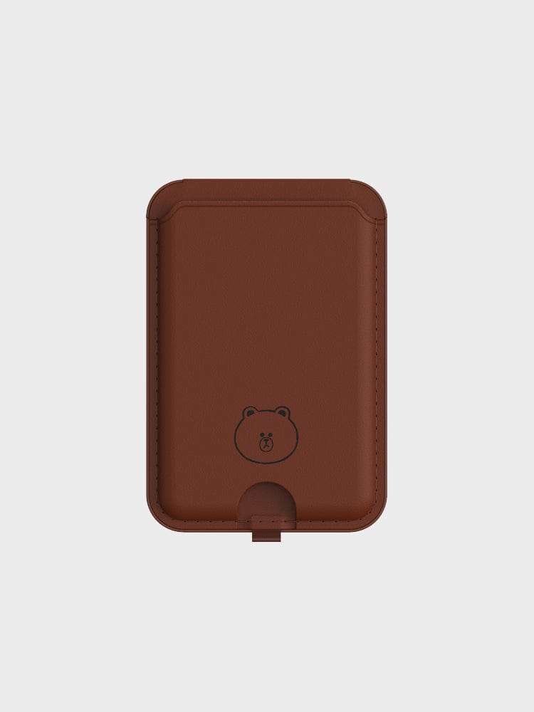 LINE FRIENDS Stamp Brown MagSafe Card Wallet Stand