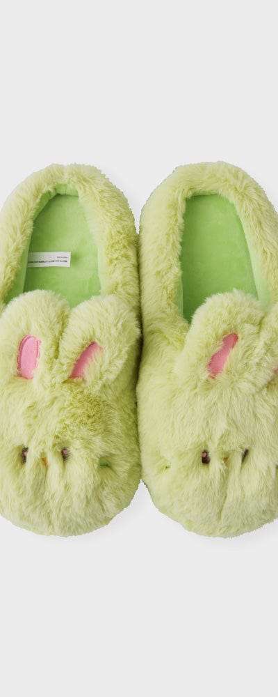 bunini プラッシュ ルームシューズ (GREEN)