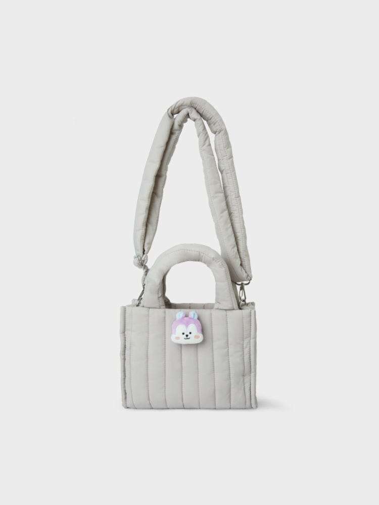 BT21 MANG 顔 ぬいぐるみバッジ キルティングバッグ