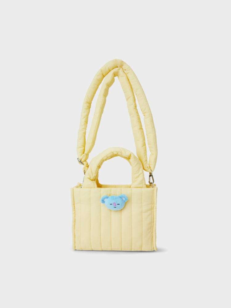 BT21 KOYA Face Plush Badge Quilted Bag