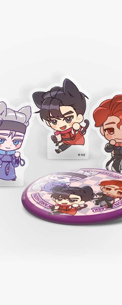 Dae Mool Jeon Acrylic Block, Can Badge