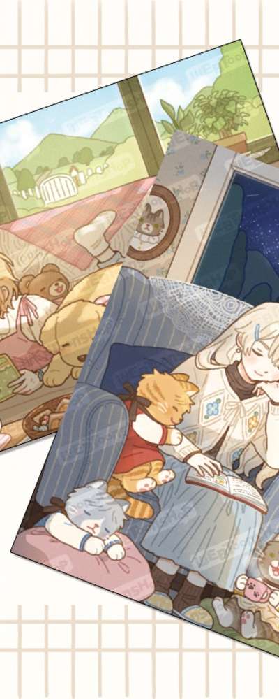[むおん warm & happy] イラストはがき2種セット｜イラストグッズ