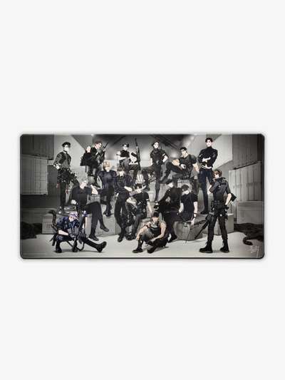 Black Cat Force Theme Giant Mouse Pad
