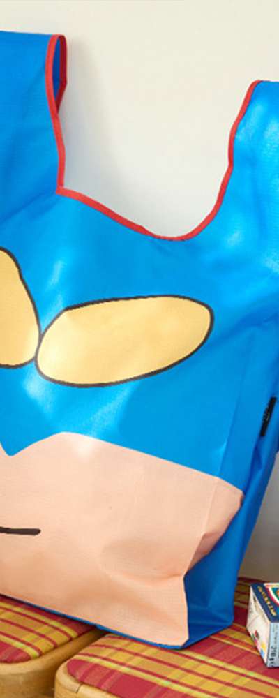 Crayon Shin-chan Character Market Bag Shopping Basket (Action Mask Blue) 775034
