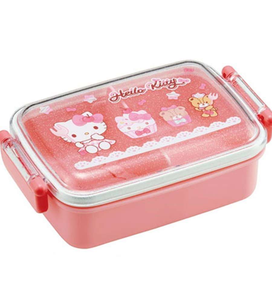 Hello Kitty Character Fancy Single-Tier Dome-Shaped Square Lunch Box (720505)