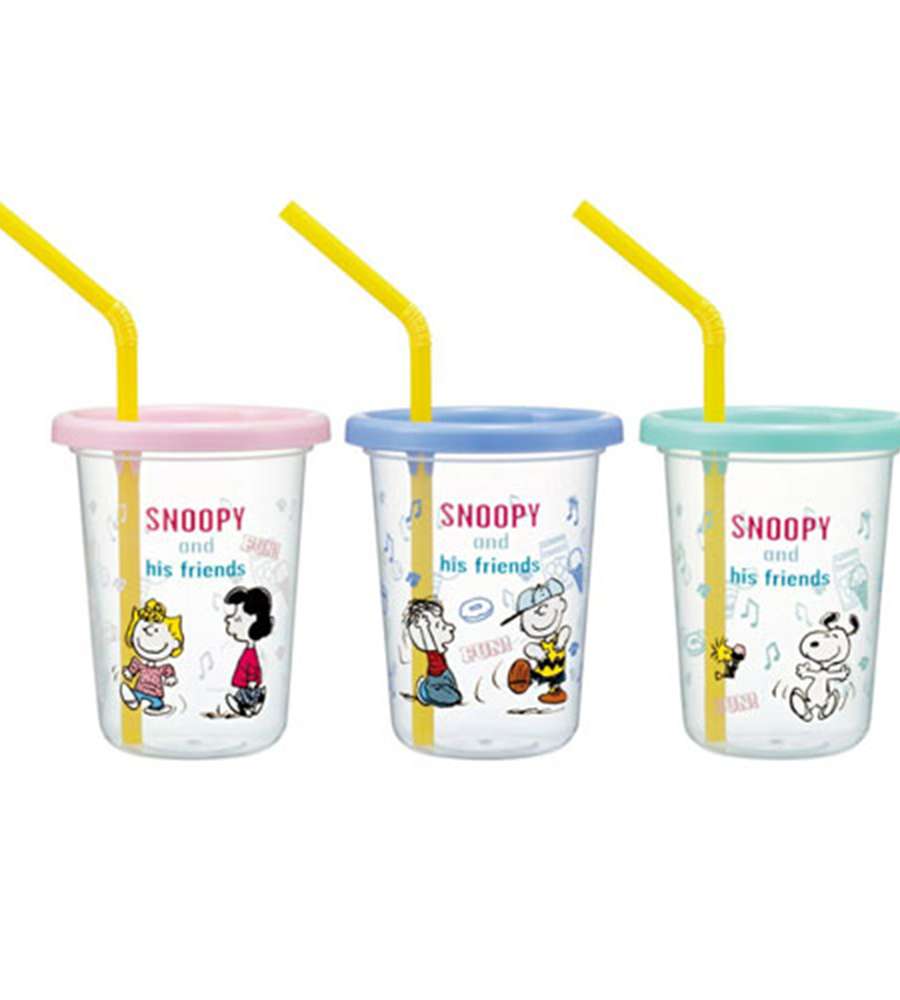 Snoopy Character Fun Friends Straw Tumbler 3-Piece Set