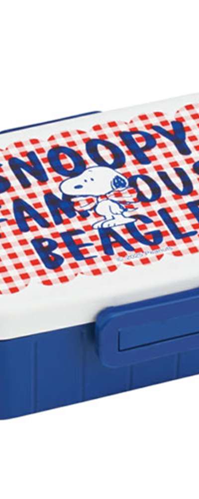 Snoopy Character Check Logo Four-Sided Lock Bento Box (Single) 669415