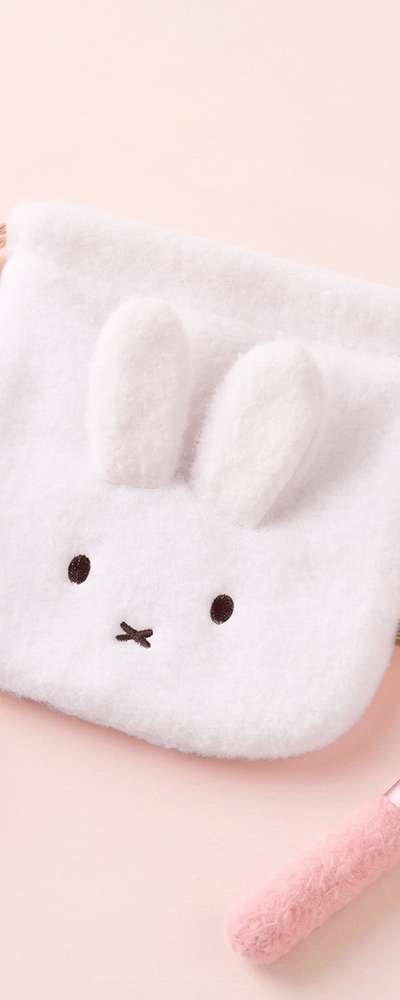 Miffy Character Drawstring Pouch Keyring Bag Charm (White) 790097