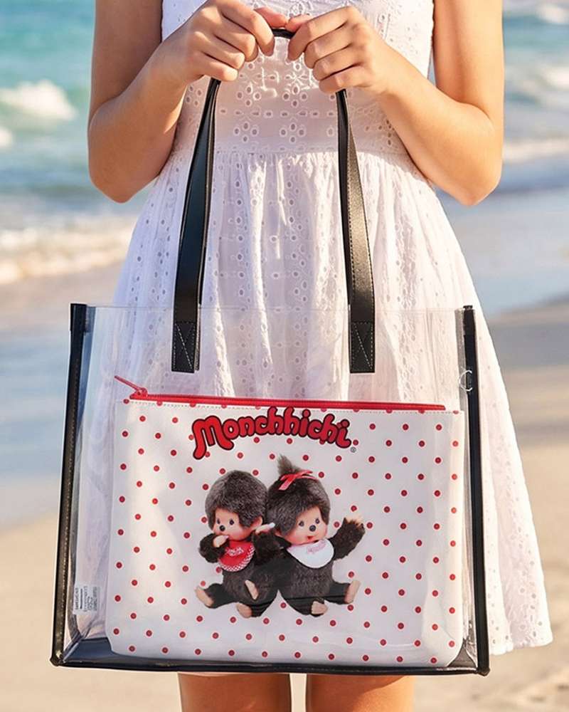 Monchichi Character Beach Bag Swimming Tote (Black) 790363