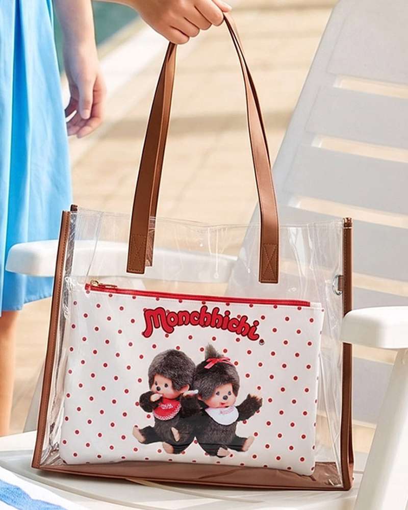 Monchhichi Character Beach Bag Swimming Bag (Brown) 790370