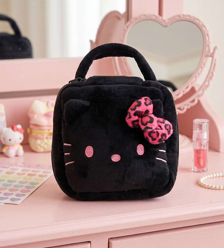 Hello Kitty Character Hopi Square Pouch (Black) 590743