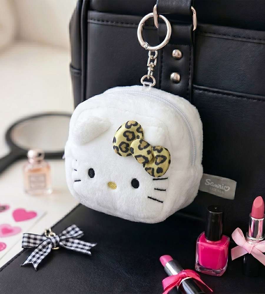 Hello Kitty Character Hoopy Mini Square Pouch Keyring Bag Charm (Yellow) 590675