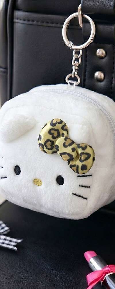 Hello Kitty Character Hoopy Mini Square Pouch Keyring Bag Charm (Yellow) 590675
