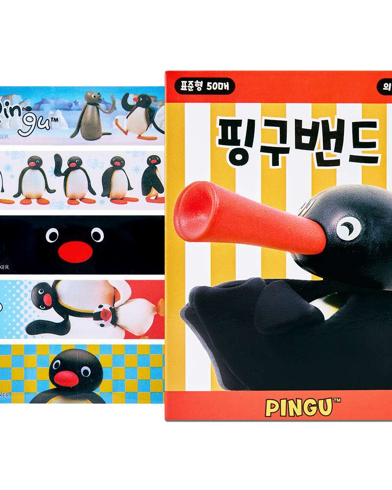 Pingu Character Kids Bandages 50 Pieces (Yellow) 156974