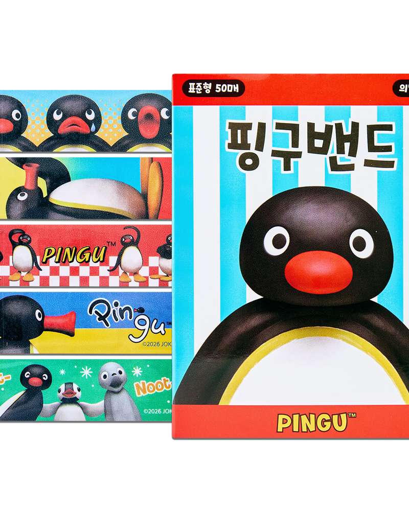 Pingu Character Kids Bandages 50-Pack (Sky Blue) 156967