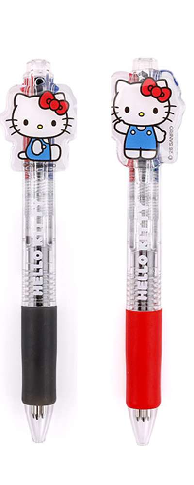 Hello Kitty Character Acrylic Decorative 4-Color Ballpoint Pen 2-Piece Set 664551