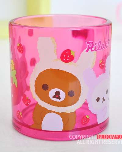 Rilakkuma Fur Hat Plastic Cup (Japan) [Deep Pink] [H]
