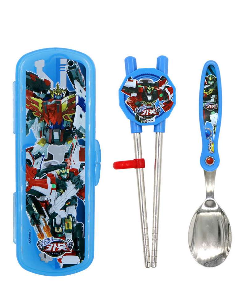 Hello Carbot Warrior Character One-Hand Cutlery Case Set 402450