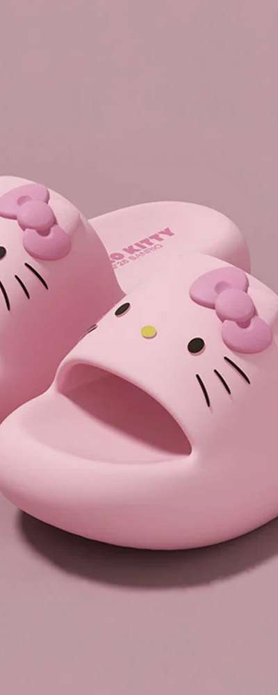 Hello Kitty Character Simple Face Slipper 250mm (Pink) 108911