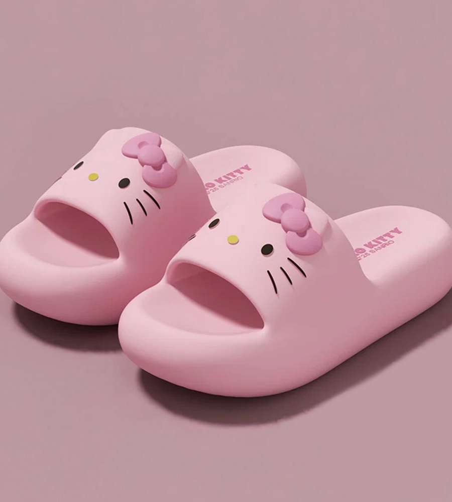 Hello Kitty Character Simple Face Slipper 250mm (Pink) 108911