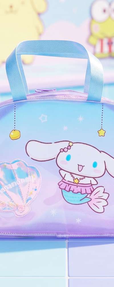 Cinnamoroll Character Sequin Swim Bag Beach Bag (Purple) 789695