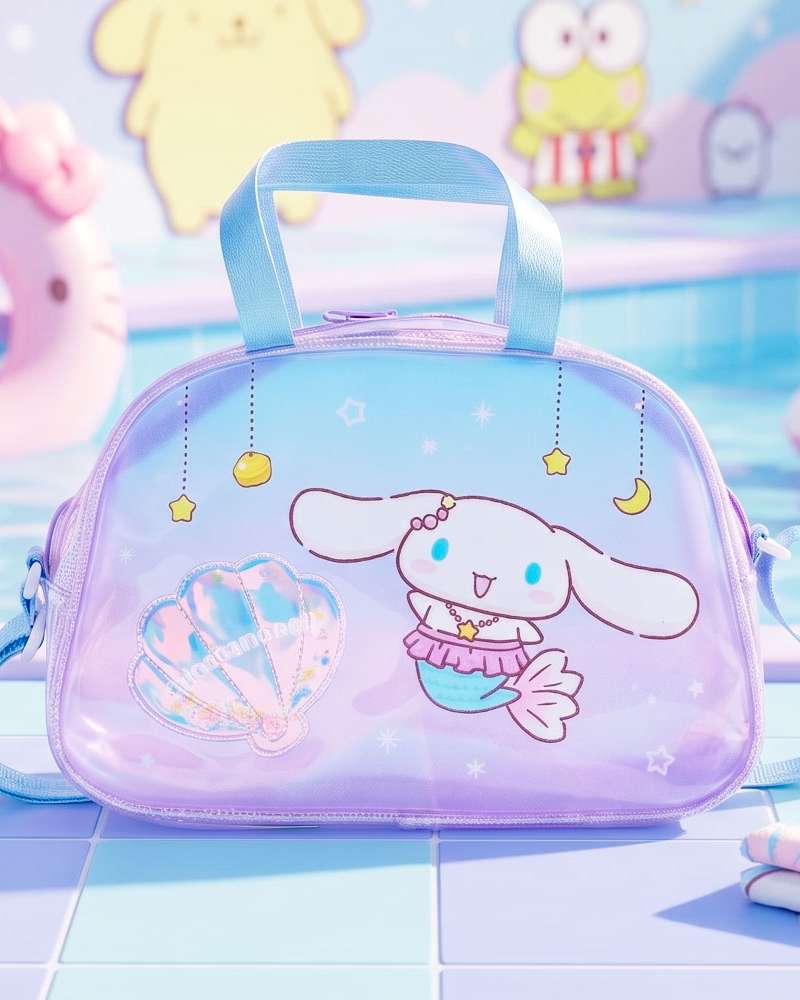 Cinnamoroll Character Sequin Swim Bag Beach Bag (Purple) 789695