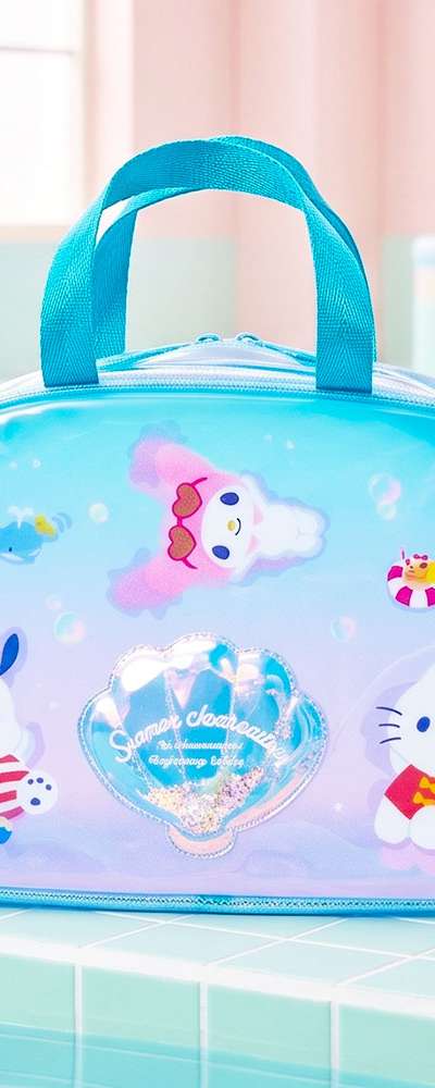 Sanrio Character Sequin Swim Bag Beach Bag (Sky Blue) 789688