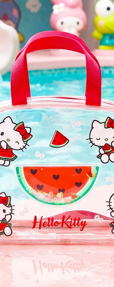 Hello Kitty Character Sequin Swim Bag Beach Bag (Red) 789718