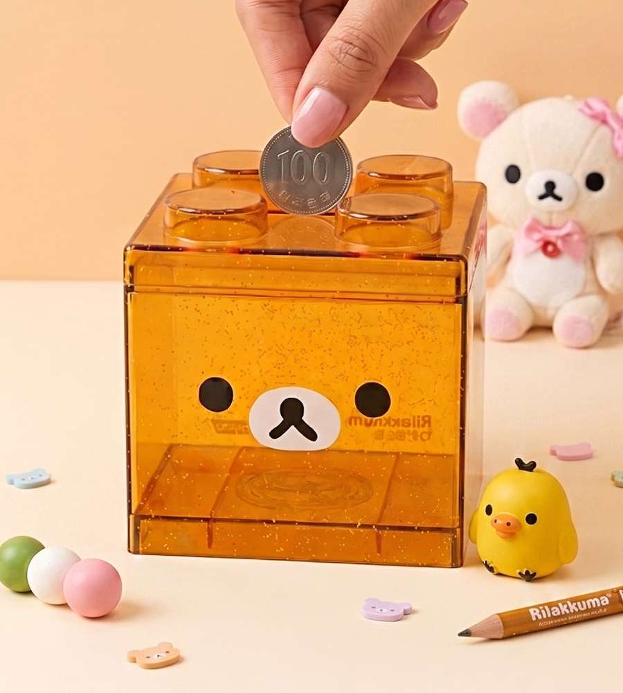 Rilakkuma Character Pocket Block Piggy Bank 836809