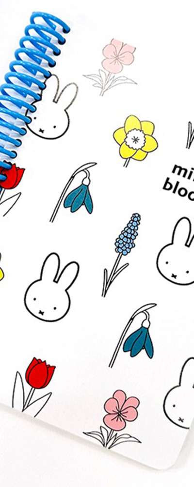 Miffy Character A6 Ring Notebook (Bloom)