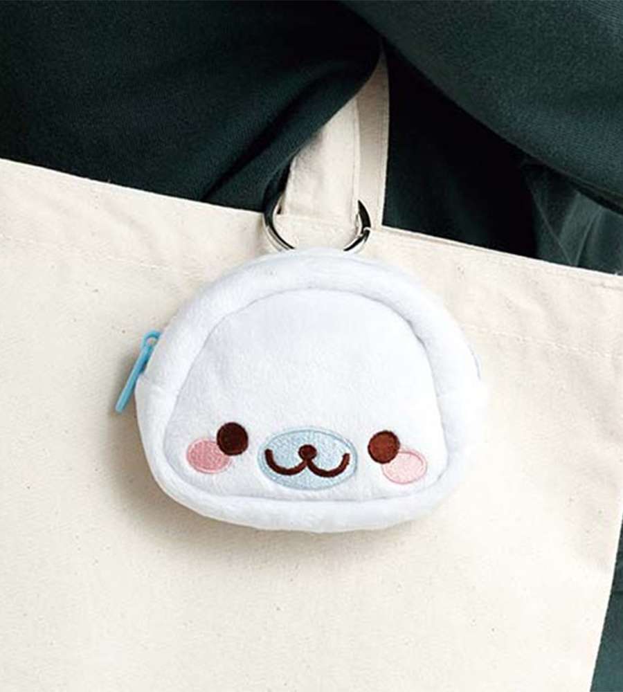 Damegouma Character Plush Mini Pouch Coin Wallet (Shiro Gouma)