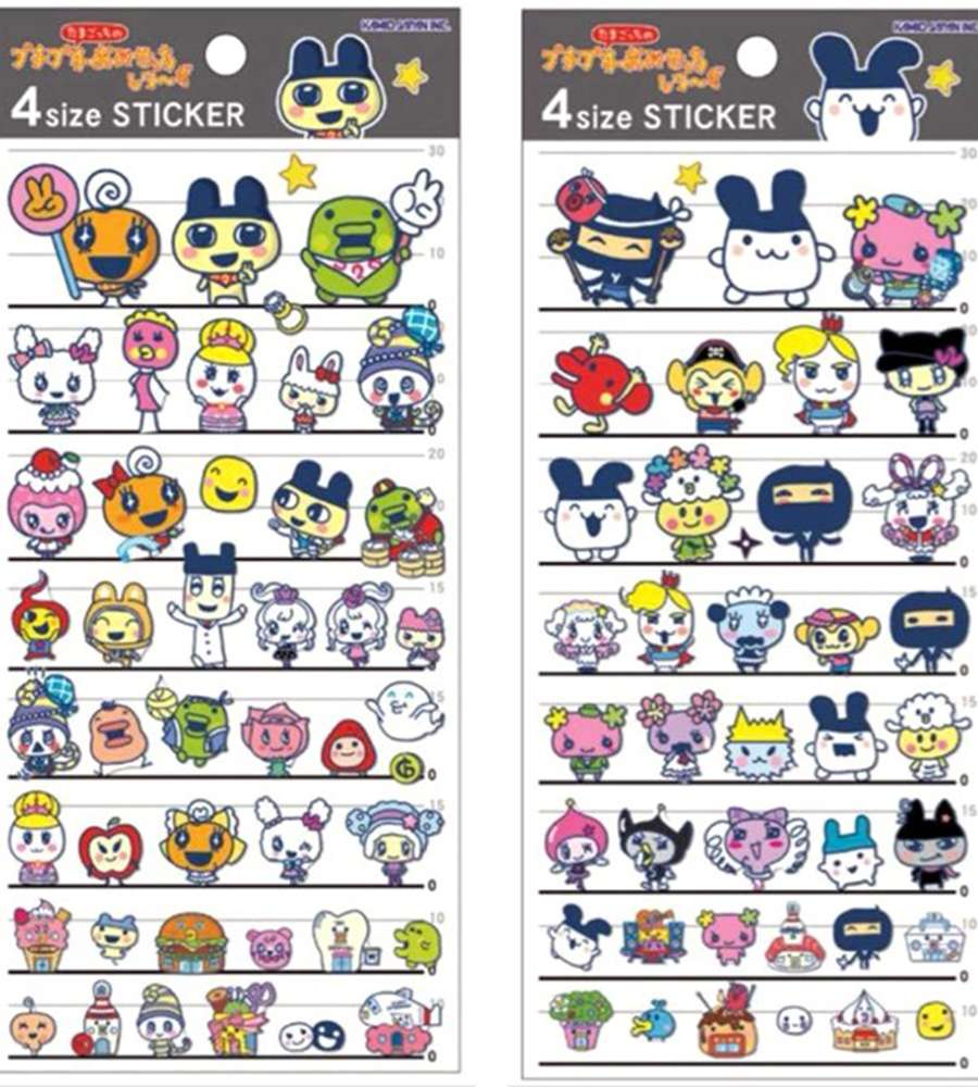 Tamagotchi Character 4-Size Sticker Sheet (Set 1)