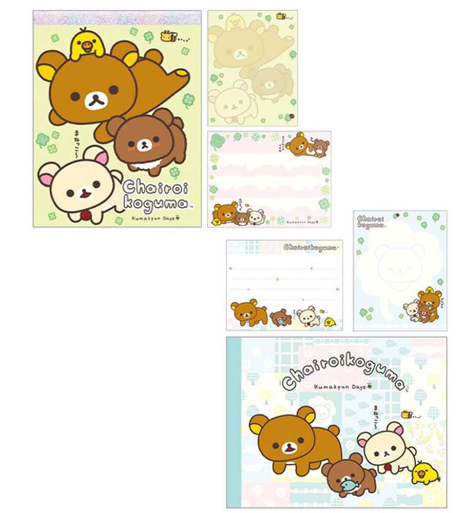 Rilakkuma Character Cross Memo Pad (Komakomate Days) (Random Shipment)