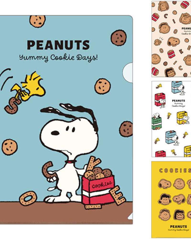 Snoopy Character A4 Clear File 2-Piece Set (Yummy Cookie Days) (Random Dispatch)