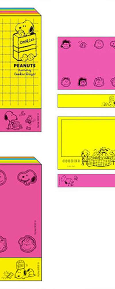 Snoopy Character Eraser Fluorescent Adhesive Memo Notepad (Yami Cookie Days)