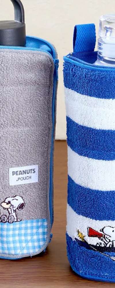 Snoopy Character Keep Stand Towel Pouch Water Bottle Bag