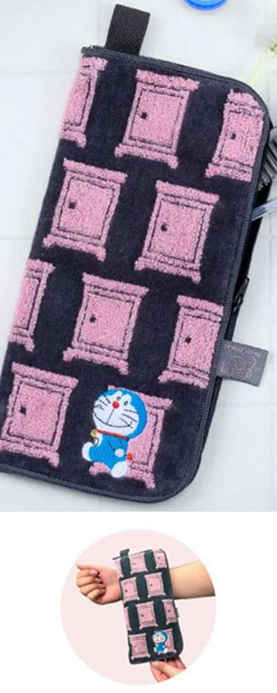 Doraemon Character Basic Towel Pouch Water Bottle Case (Anywhere Door)