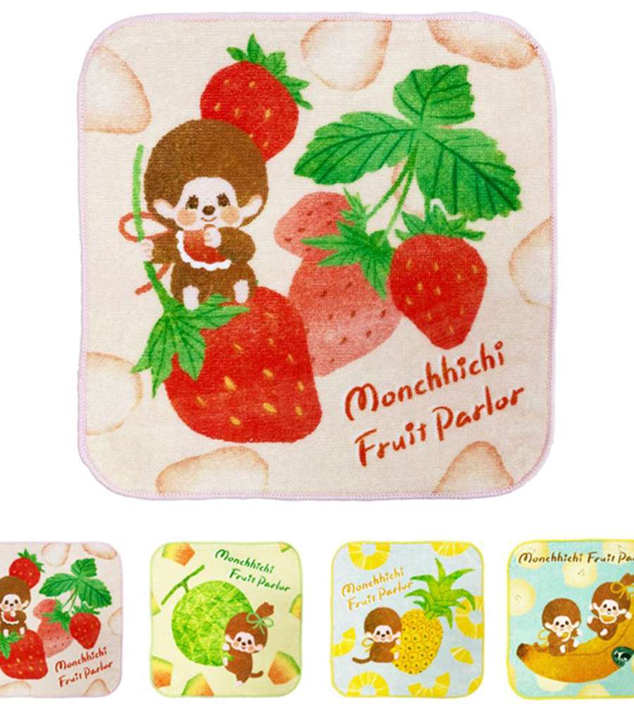 Monchhichi Character Mini Hand Towel Handkerchief (Fruits)