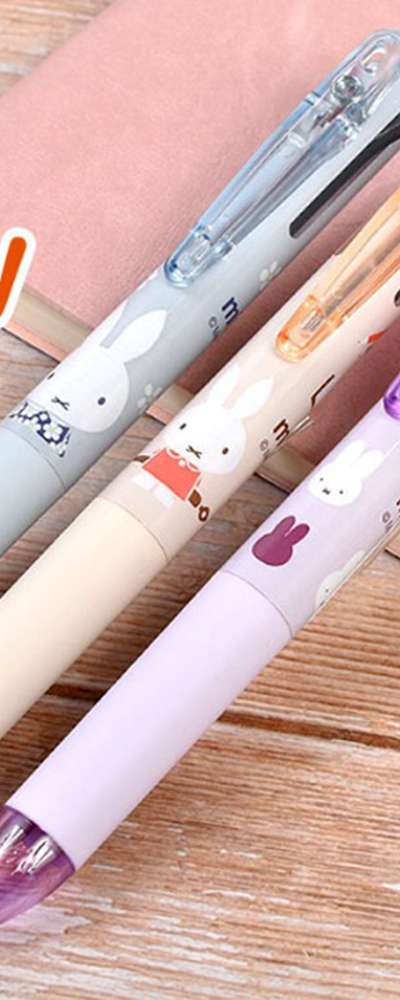 Miffy Character Friction 3-Color Ballpoint Pen Slim (Japan Version)