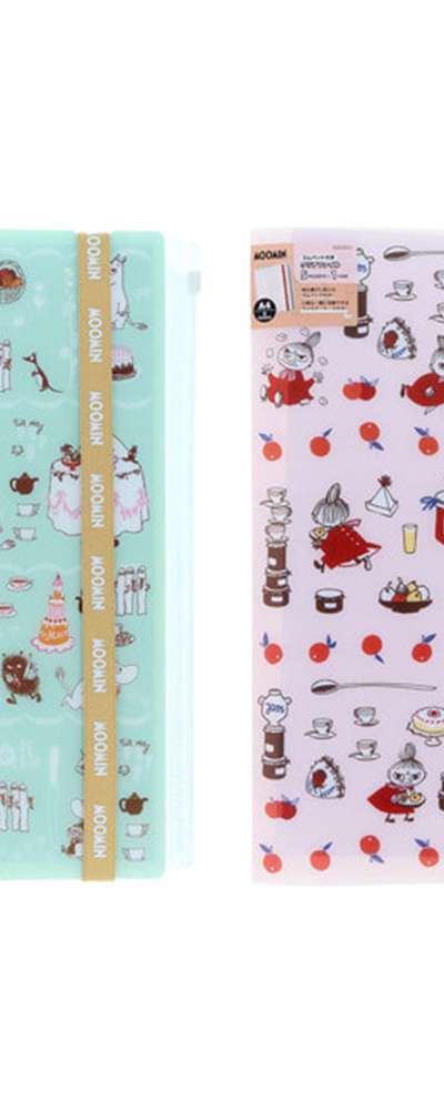 Moomin Character 5-Pocket 1-Zipper Band Clear Index File (Afternoon Tea Party)