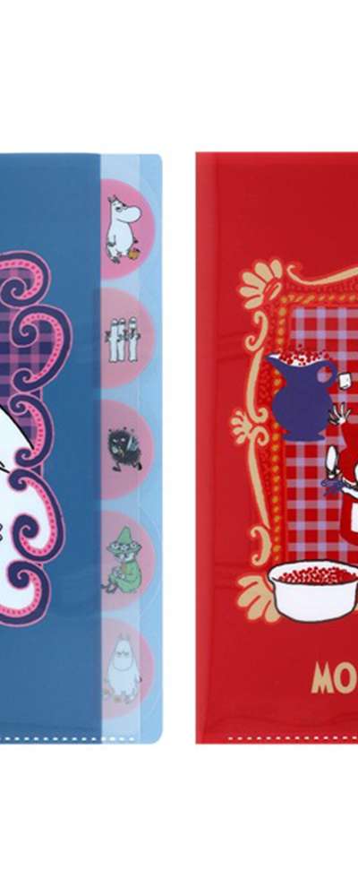 Moomin Character 5-Pocket A4 Die-Cut Clear Index File (Afternoon Tea Party)