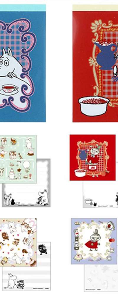 Moomin Character Square Memo Pad (Afternoon Tea Party)
