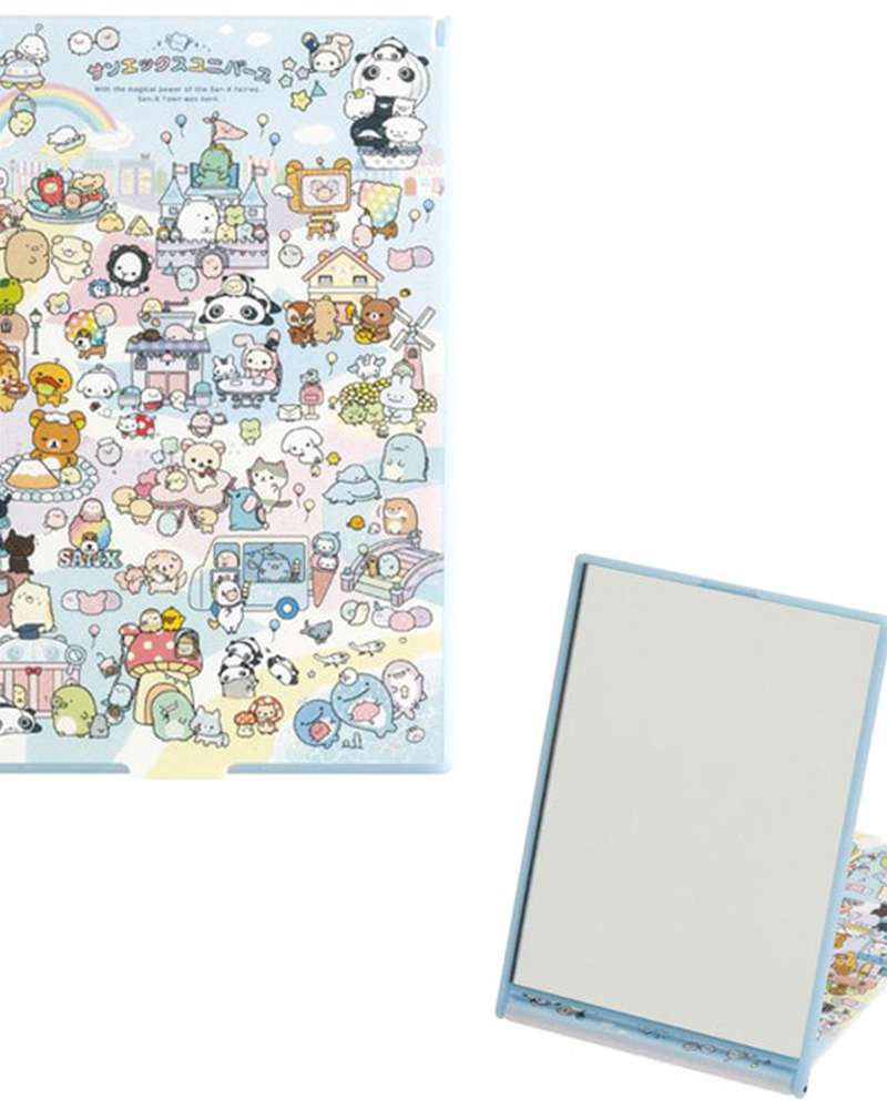 San-X Universe Character Stand Folding Mirror (San-X Town)