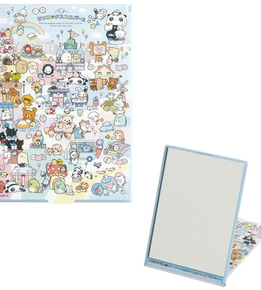 San-X Universe Character Stand Folding Mirror (San-X Town)