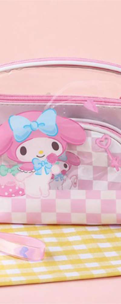 My Melody Character Transparent 3-Piece Pouch (Sweetheart) 980241