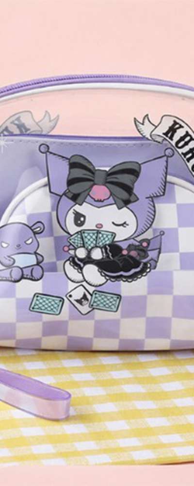 Kuromi Character Transparent 3-Piece Pouch (Magic) 980234