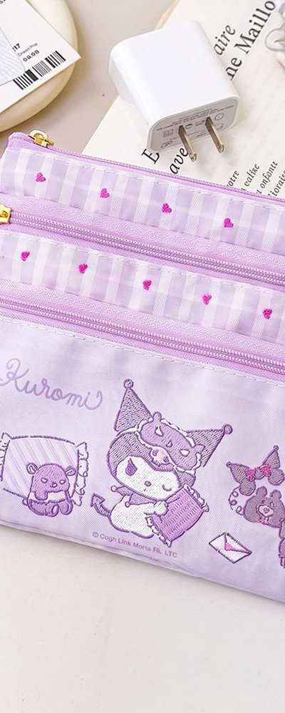 Kuromi Character 2-Layer Flat Pouch 102914
