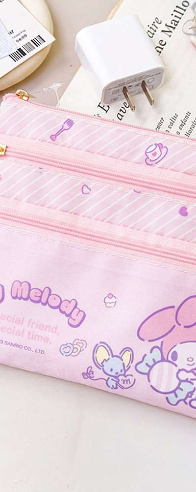My Melody Character Two-Layer Flat Pouch 102913
