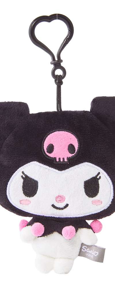 Kuromi Character Big Face Pouch 13cm Bag Charm 506094