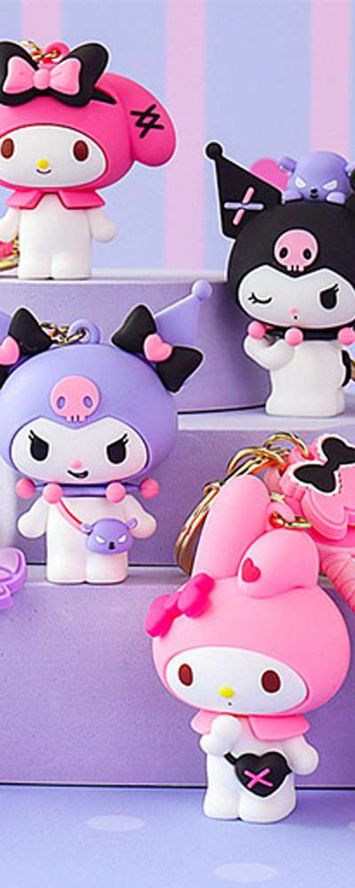 My Melody Kuromi Character Best Friends Figure Keyring 100470